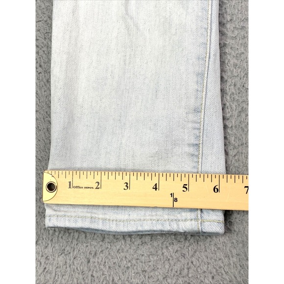 7 For All Mankind Jeans Womens  Size 28 Patchwork Blue Denim Distressed Jeans - Picture 4 of 10